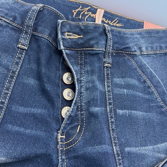 HYDRAULIC Women’s 6 MURRAY WIDE LEG Crop Blue Jeans - Picture 4 of 5